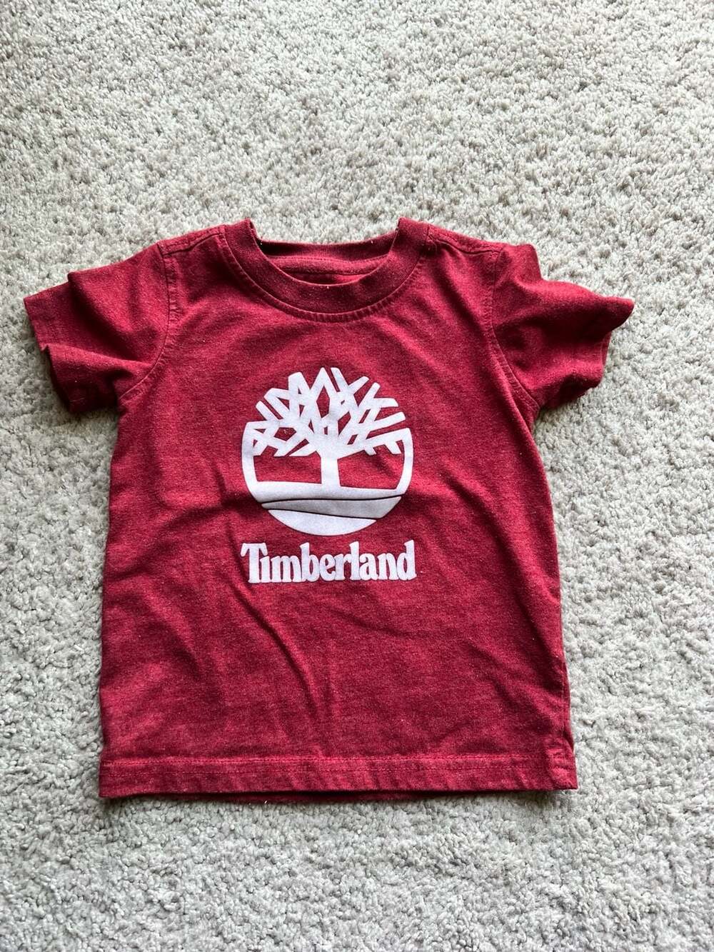(#24) Timberland Infant Baby Boy Red Tree Logo Short Sleeve T-Shirt Size 18M